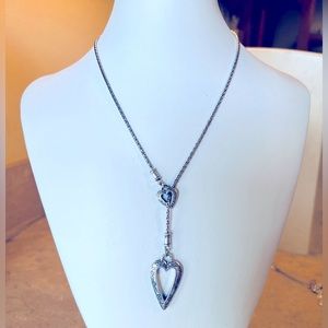Brighton heart lariat necklace EUC
